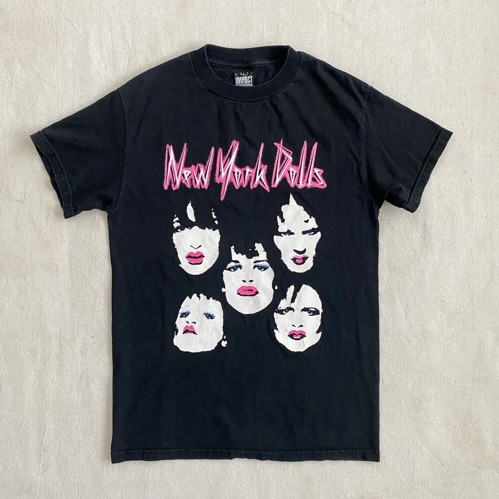 2000s New York Dolls T Shirt Black Band Promo Too Much Too Soon Johnny Thunders